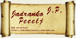 Jadranko Pecelj vizit kartica